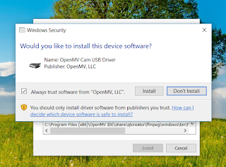The prompt to install the USB Driver The prompt to install the USB Driver