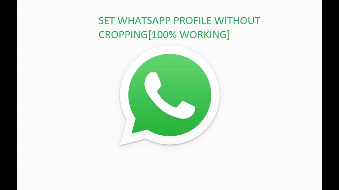 No Crop Profile Picture for Whatsapp. SNIPS