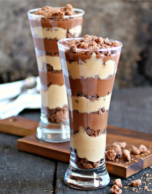 Chocolate and Peanut Butter Crumb Parfaits Chocolate and Peanut Butter Crumb Parfaits