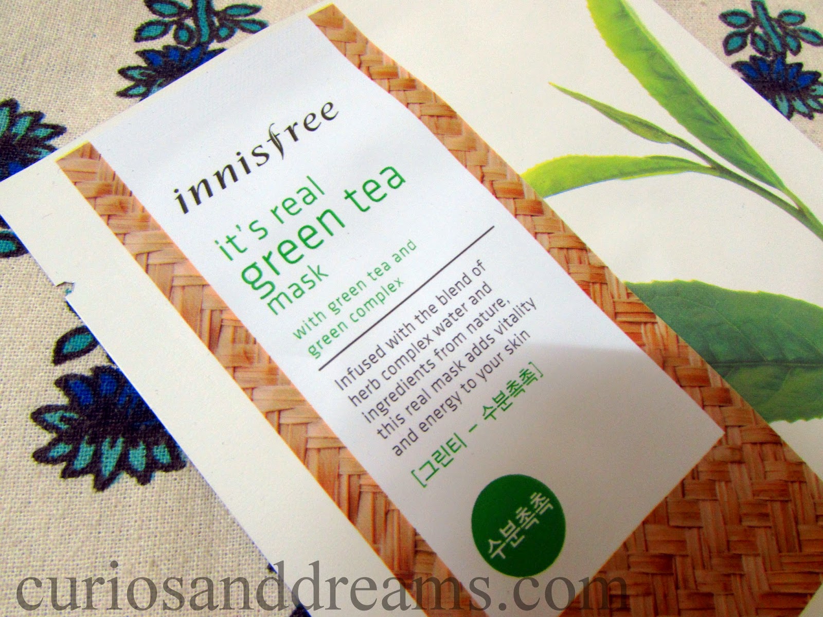 Innisfree It’s Real Green Tea Mask Review Curios and Dreams
