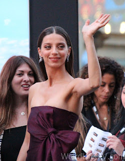 Westworld Red Carpet Premiere Angela Sarafyan waving to the fans at the Westworld red carpet premiere in Hollywood.