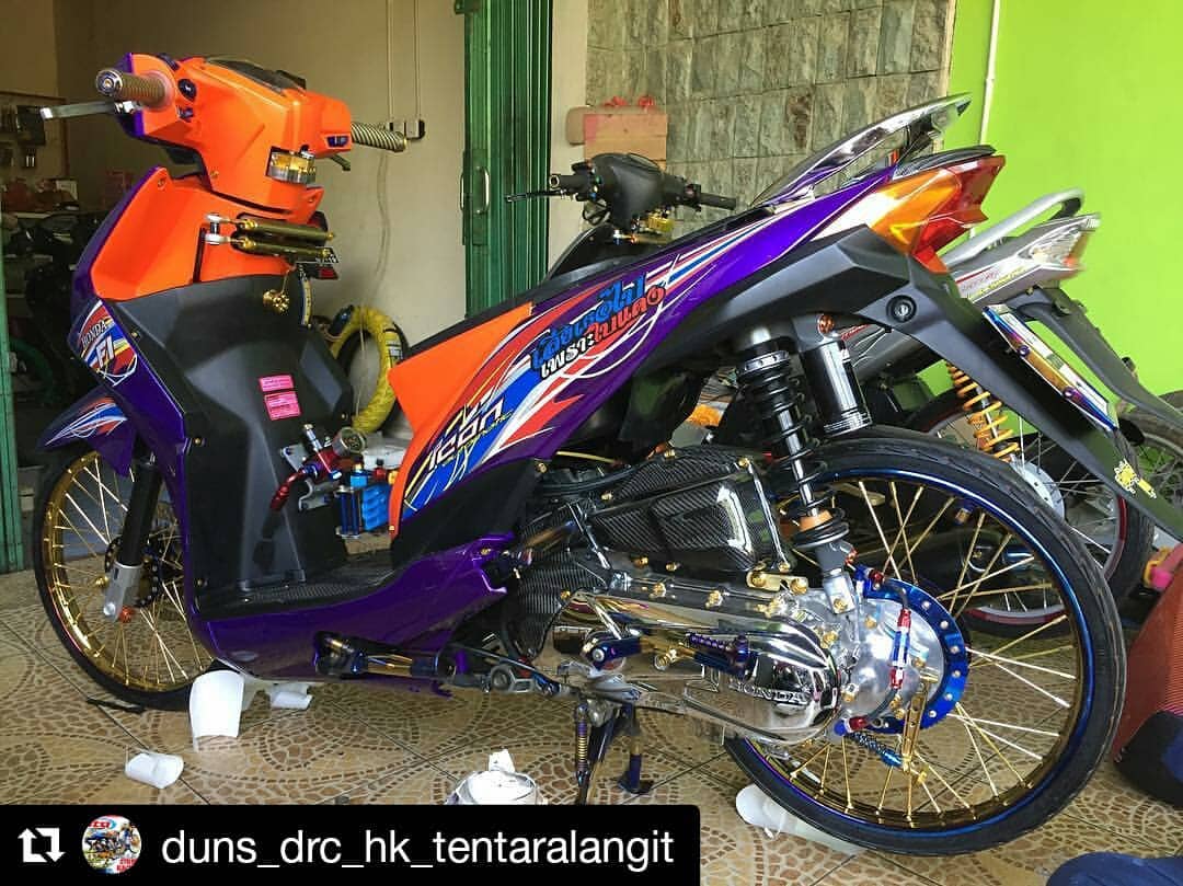 52 Foto Modifikasi Motor Beat Thailook Style Velg 17 Terbaik