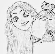 tangled coloring pages pascal 4