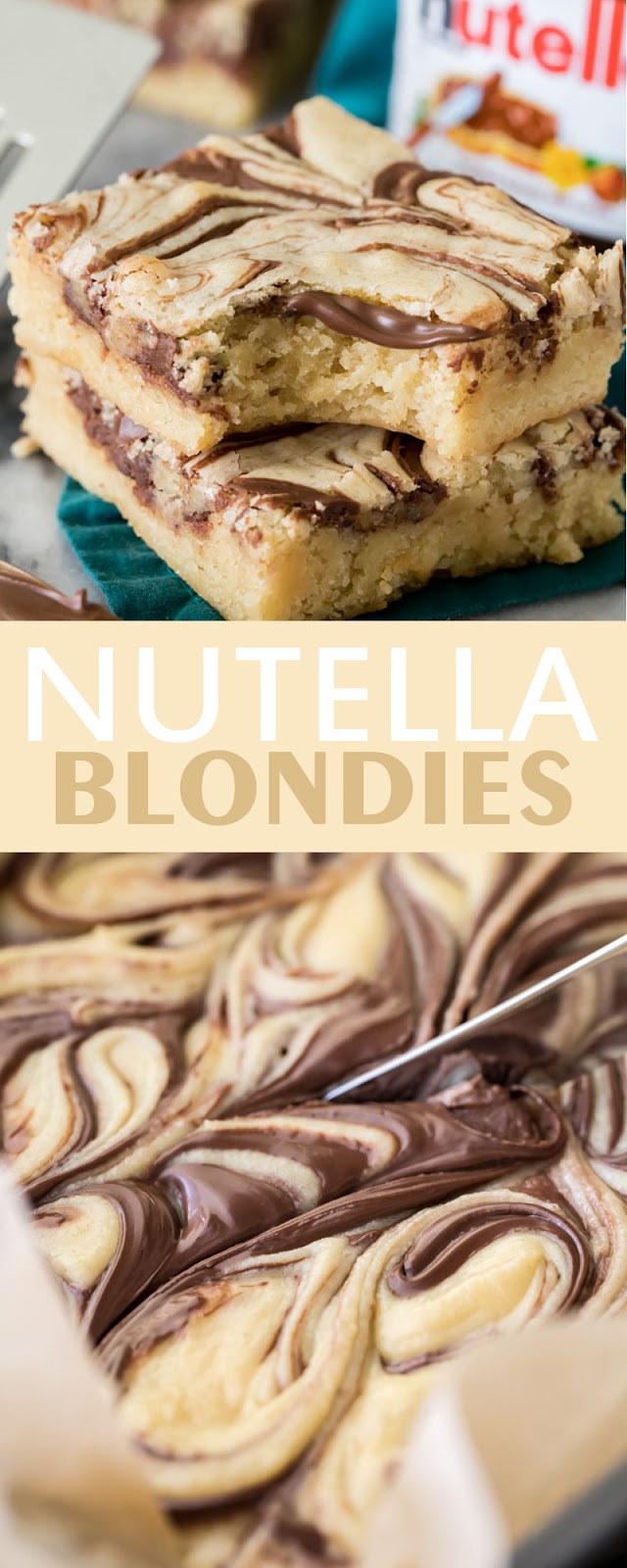 NUTELLA BLONDIES NUTELLA BLONDIES