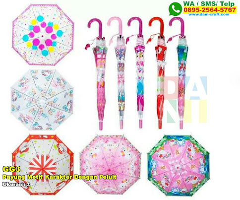 Payung Motif Karakter Dengan Peluit