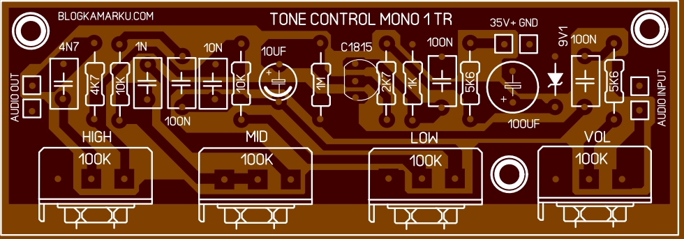 Cara Membuat Tone Control Sederhana Satu Transistor Rangkaian Elektronik Membaca