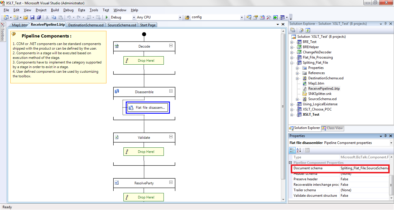 BizTalk Village Splitting a Flatfile with multiple records to
