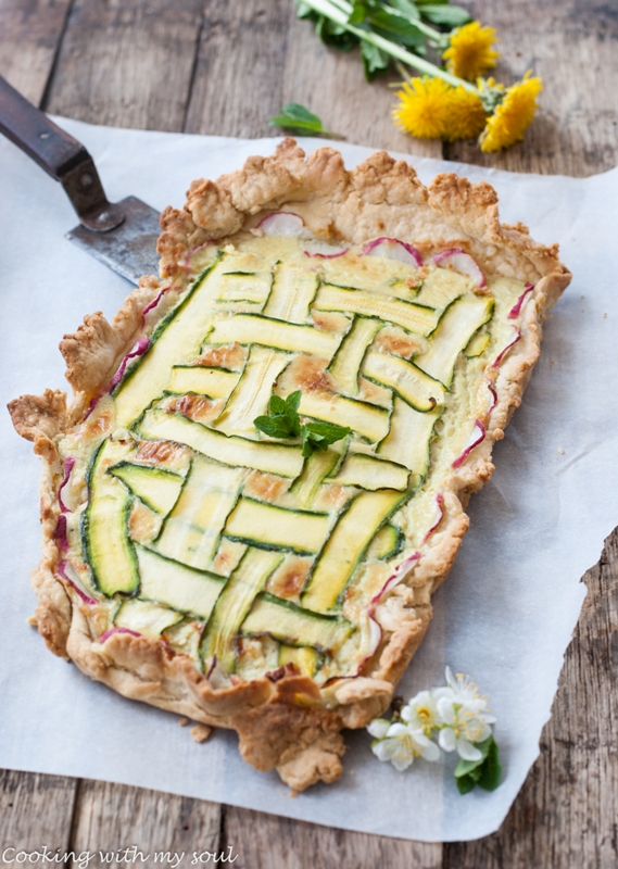 Quiche cu dovlecei si gorgonzola / Quiche with zucchini and gorgonzola