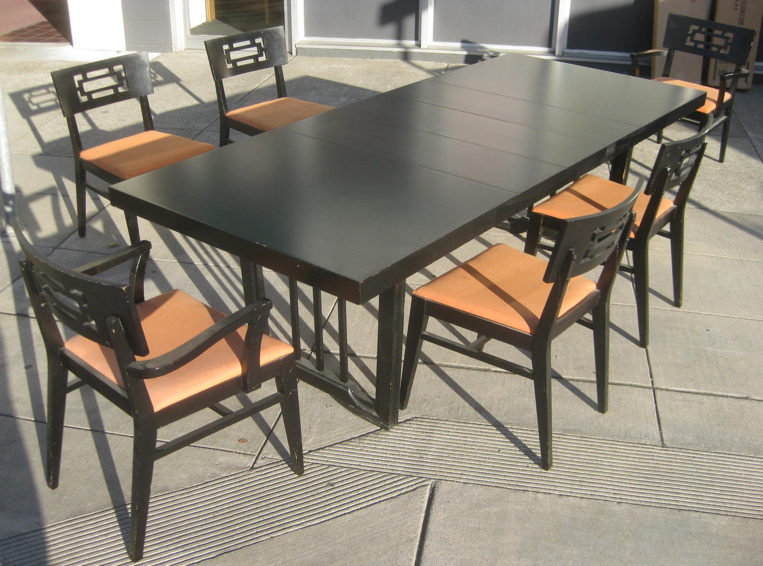 UHURU FURNITURE & COLLECTIBLES SOLD '50s Black Table and Chairs 250