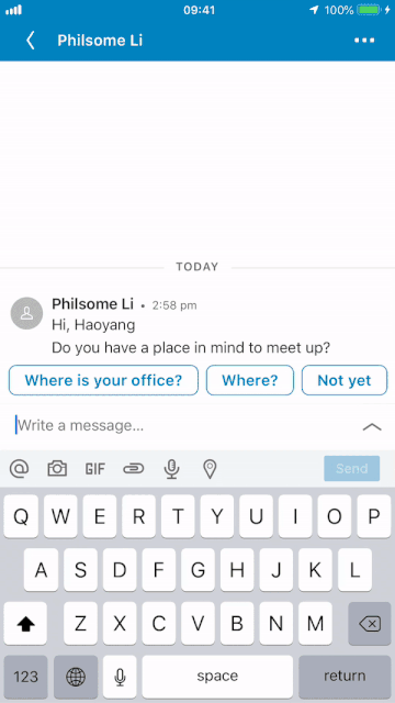 Now you can share location on your LinkedIn Message too