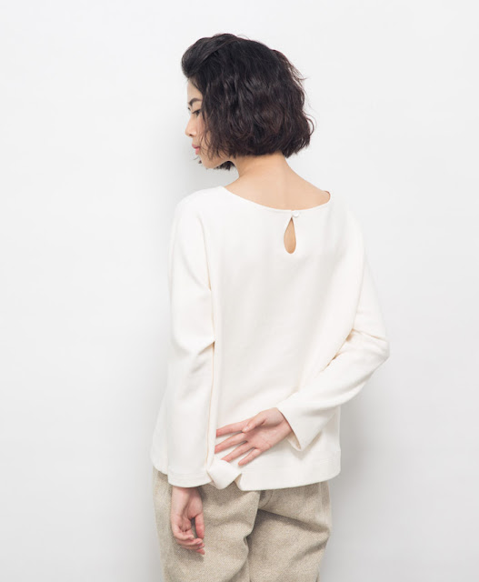 (復刻)小水滴的日常有機棉素色上衣-米白