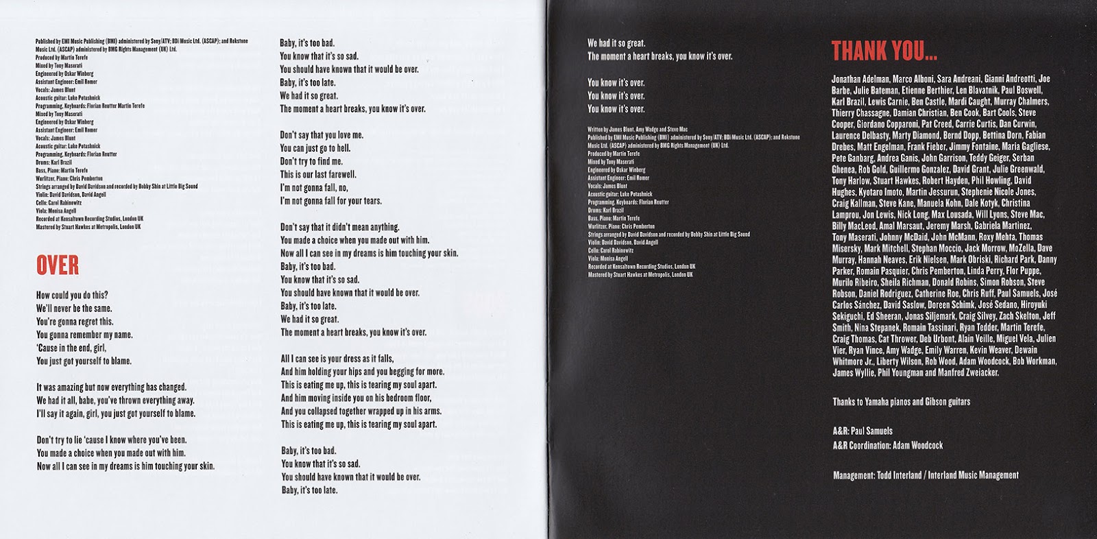 Encarte James Blunt The Afterlove (Extended Version) Encartes Pop