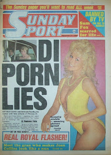 front cover page of Sunday Sport newspaper 21st September 1986