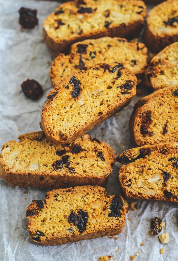 Hazelnut and Dried Cherry Biscotti Savoring Italy