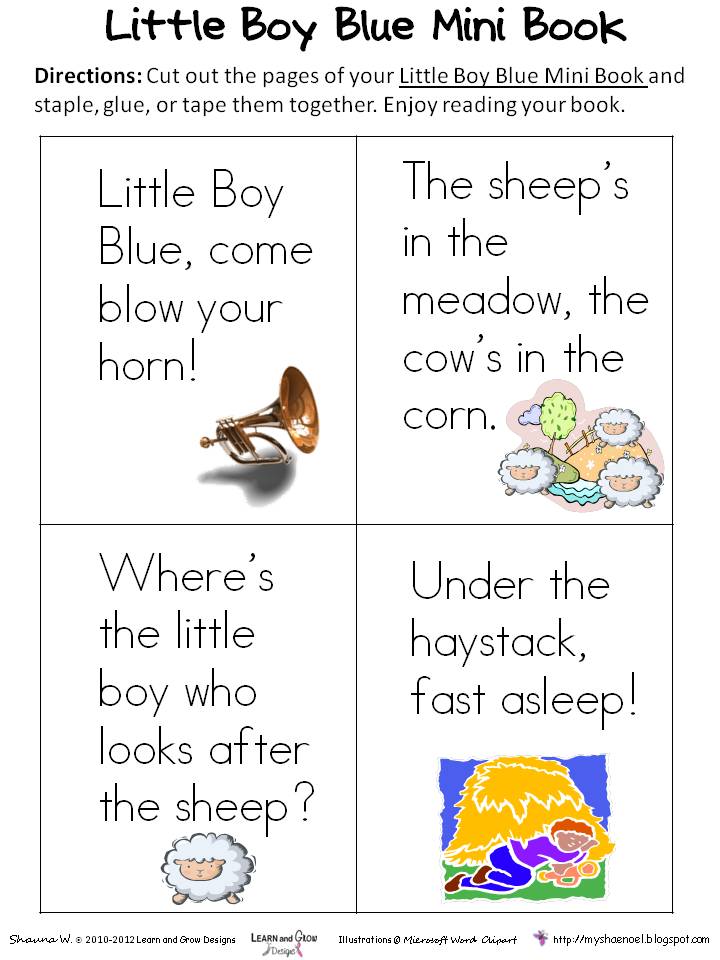 Free Printable Nursery Rhymes