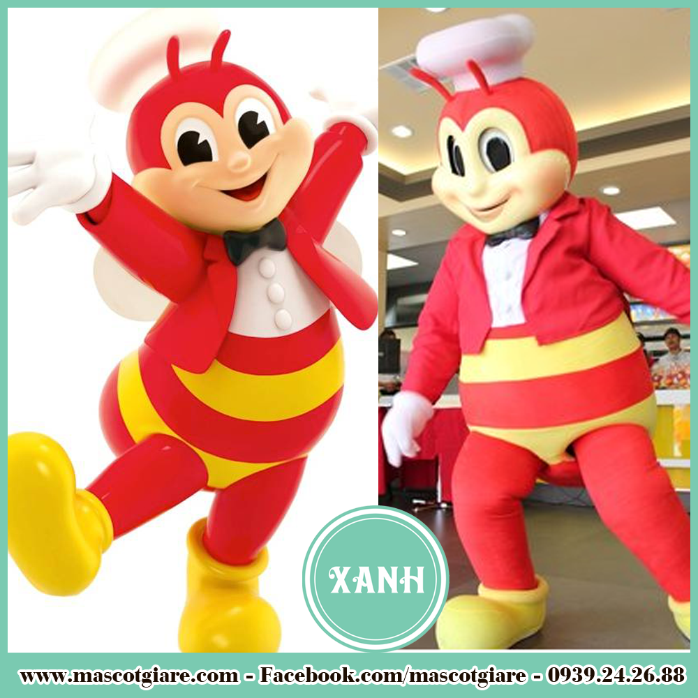 Mascot Jollibee chuổi thức ăn nhanh Philipines Cơ sở may Mascot May