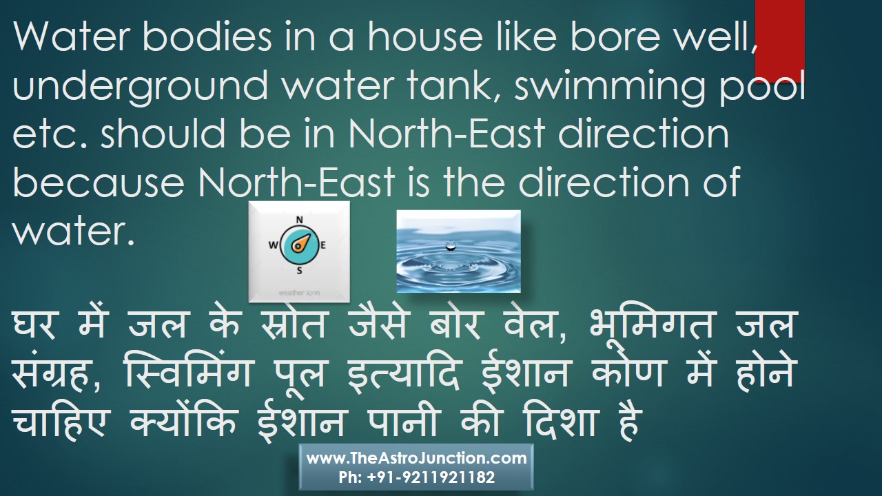 Best Vastu Direction for Water NorthEast The Astro Junction
