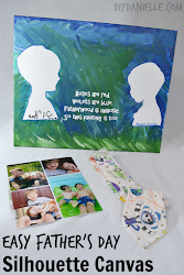 canvas fathers silhouette father gift diy dad easy painting looks crafts