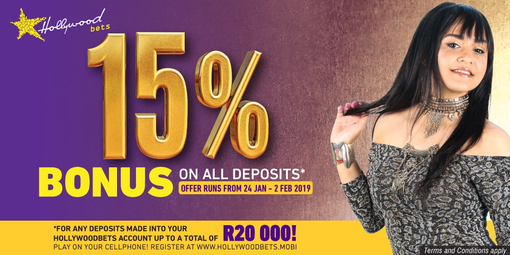 15% Bonus Deposit Promotion 15% Bonus Deposit Promotion - Hollywoodbets - Sun Met