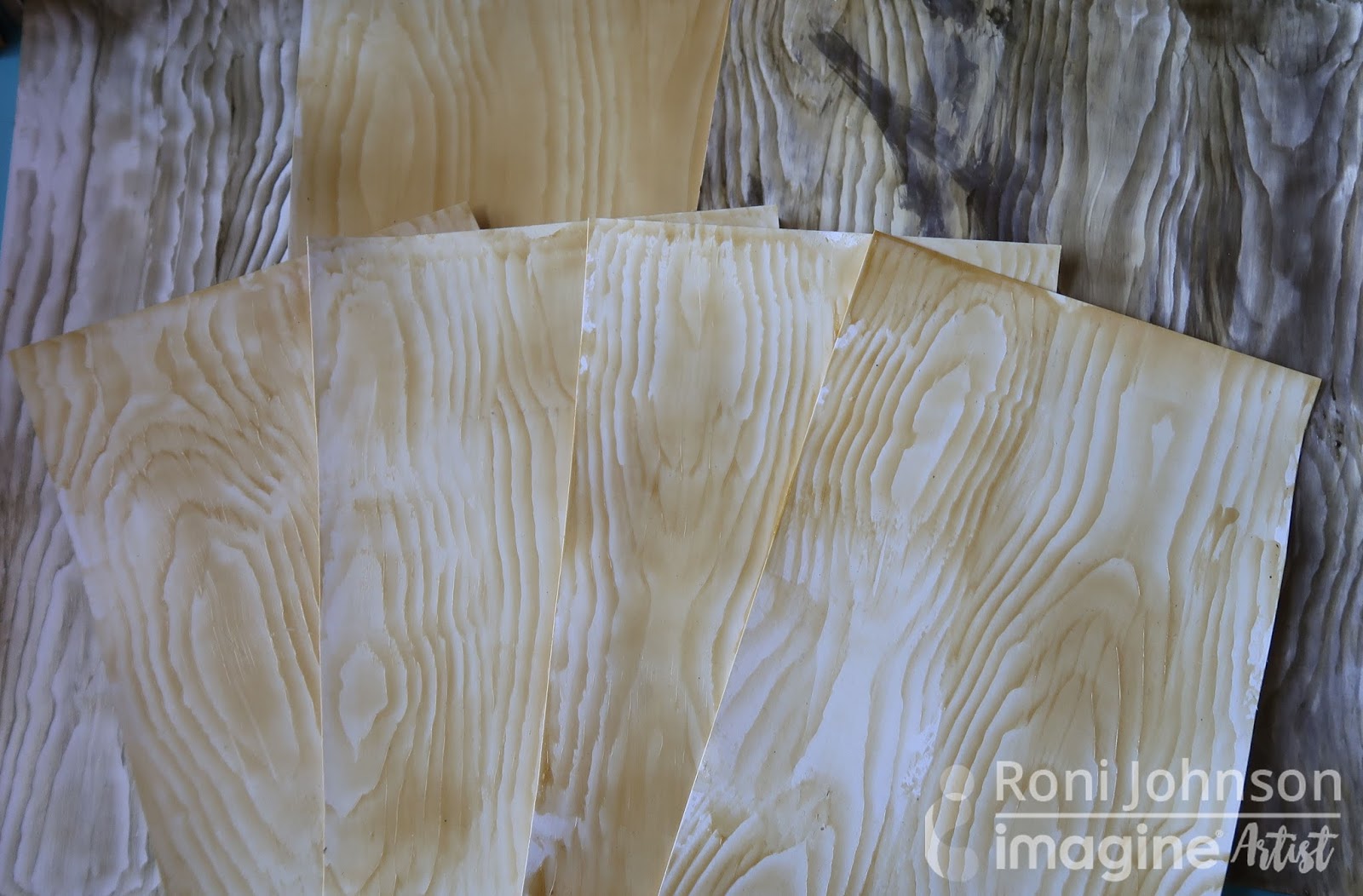 Ink Stains Creative Medium Faux Wood Grain