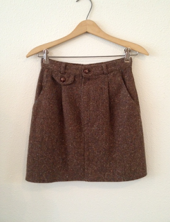 laws of general economy: tweed wool vintage skirt, 26/27