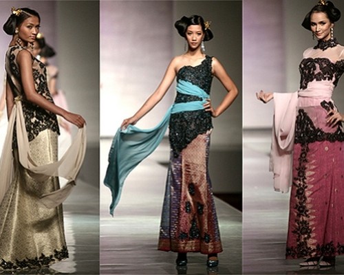 Model Baju Songket Pesta Kombinasi Silungkang Modern