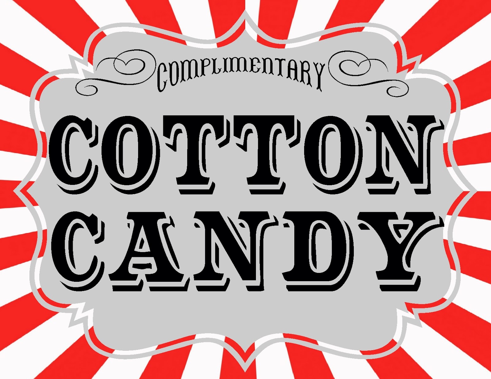 Circus Cotton Candy Printable Free