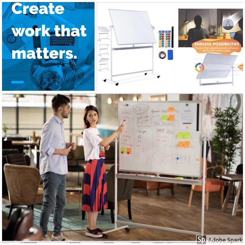 USA CREATIVE SPACE MOBILE WHITEBOARD PLANNER: "CREATING WORK THAT MATTERS"