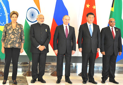Narendra Modi with other BRICS leaders