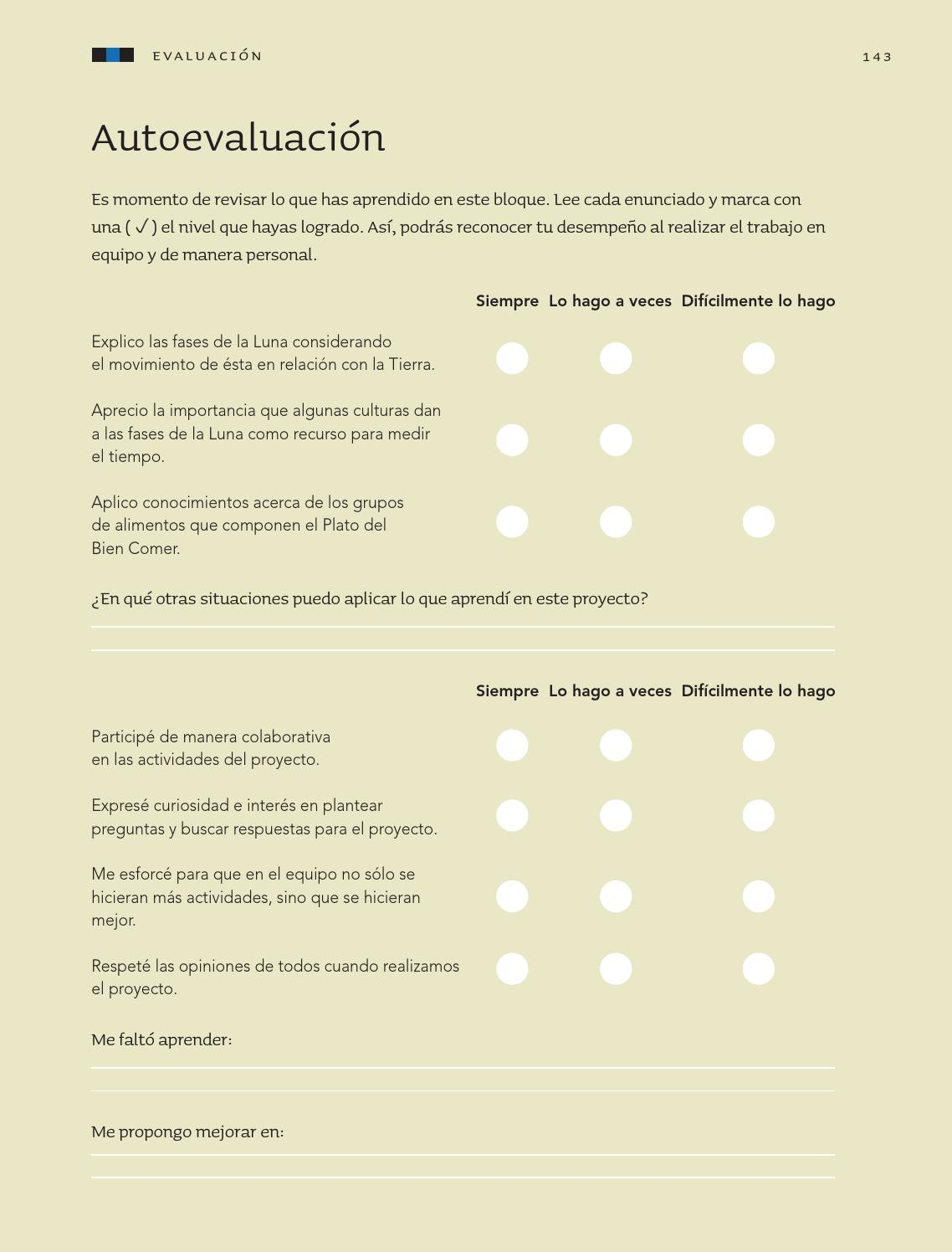 Autoevaluación - Ciencias Naturales 3ro 2014-2015