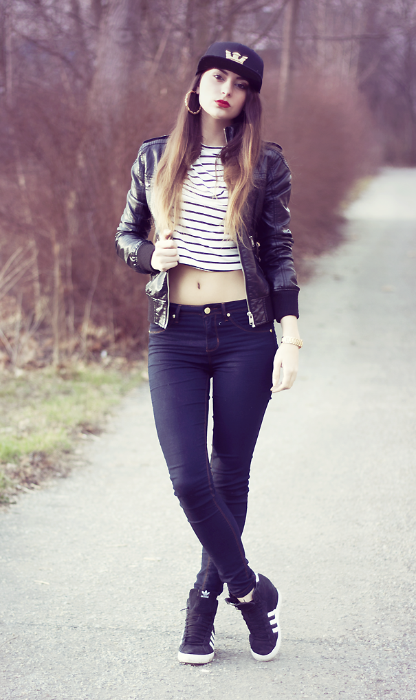 latest fashion girls hiphop fahion outfit design template
