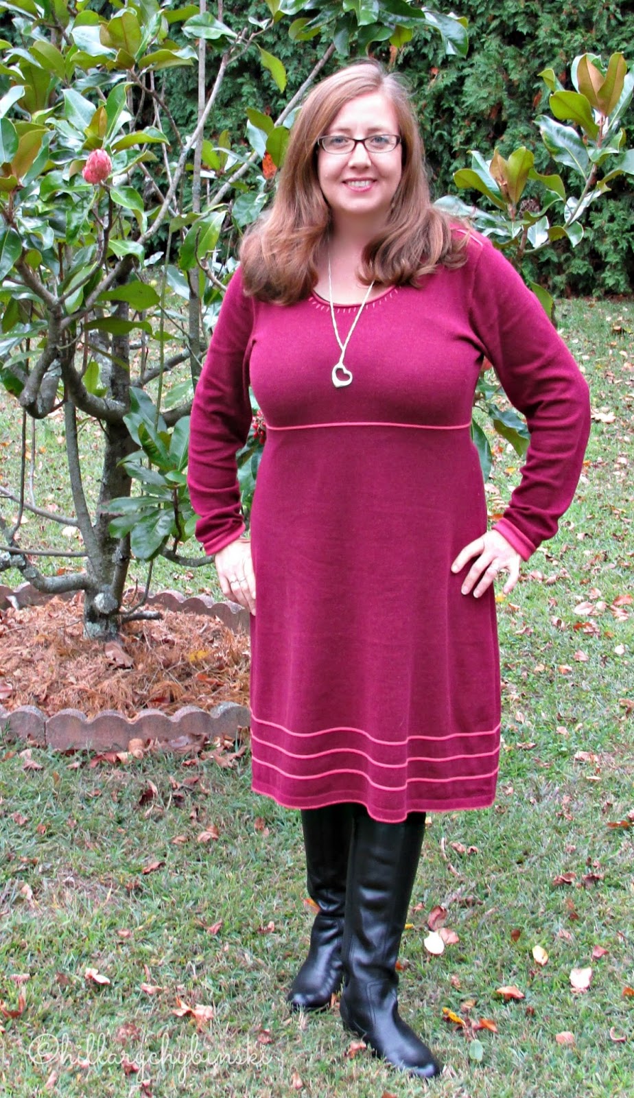 Hillary Chybinski A Great Fall Dress Merlot Knit Dress From Aventura Clothing
