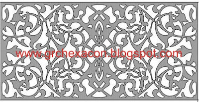 desain krawangan batik motif sulur daun