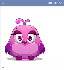 Purple girl bird emoji