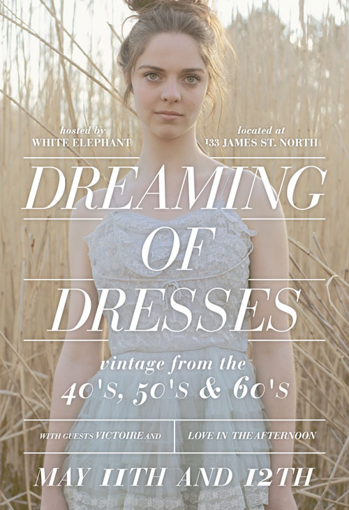 White Elephant, Dreaming of Dresses, Vintage Dress sale, Hamilton, James St. north