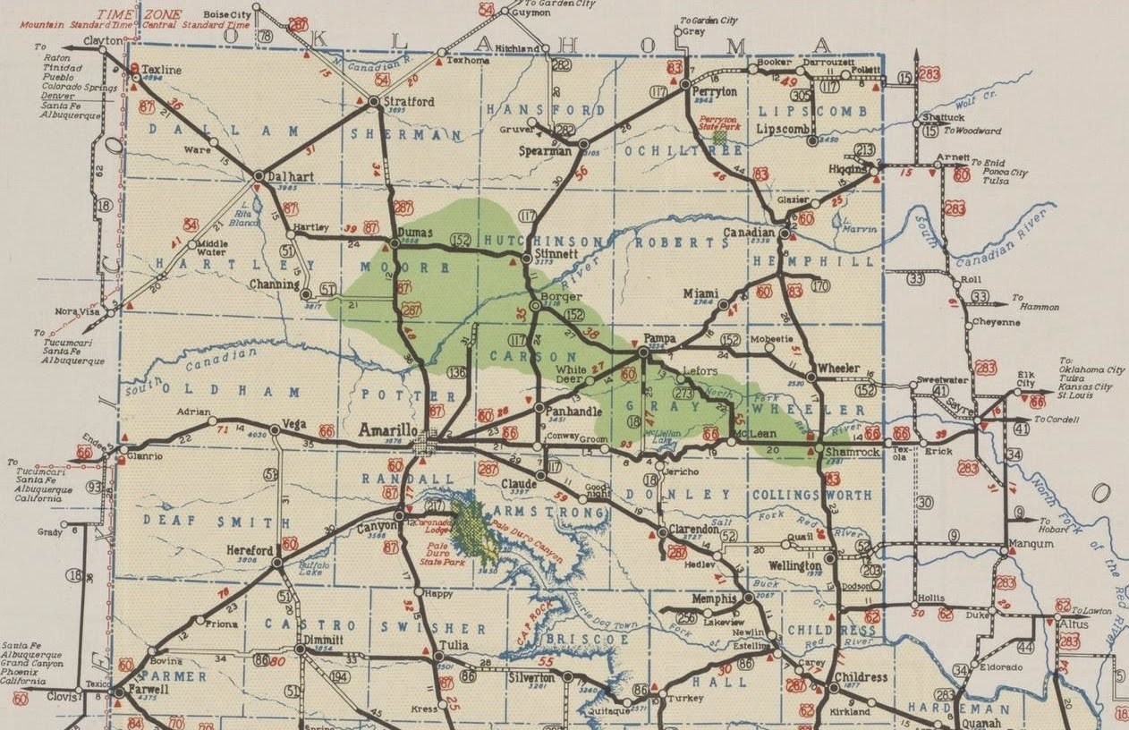 Texas Panhandle Map Of Texas Panhandle