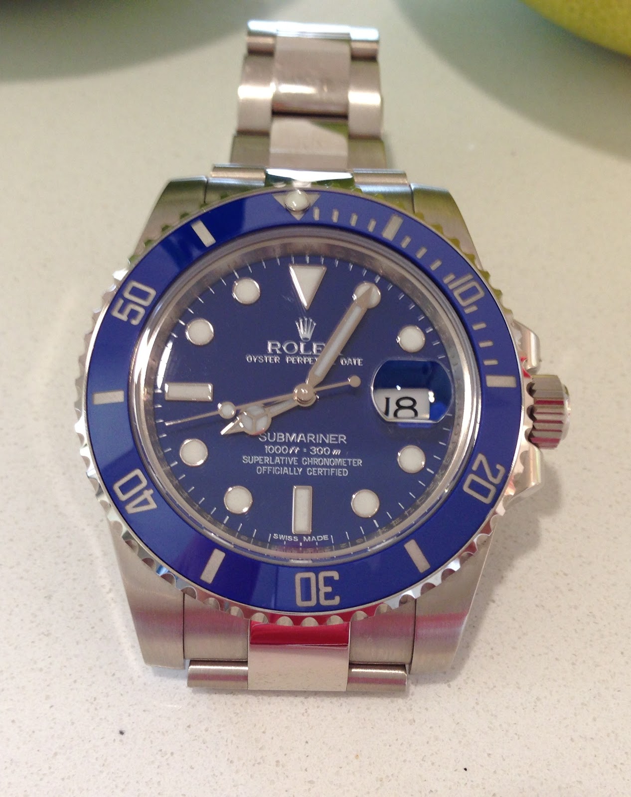 Rolex Submariner White Gold Ref 116619LB...One of my two Rolex Dream ...