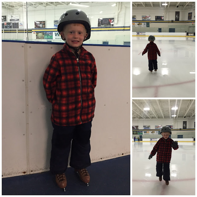 Porter Learning to Ice Skate
