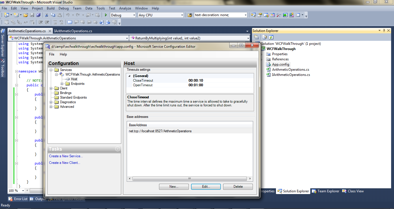 Ram Creatus - Recent Works: Walkthrough: Getting Started with WCF