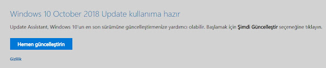 Hemen güncelleştir butonuna basmadan önce alt kısımdaki açıklamaları kesin okuduktan sonra butona tıklayıp yönergeleri takip edin ve Windows 10'u yükseltin.
