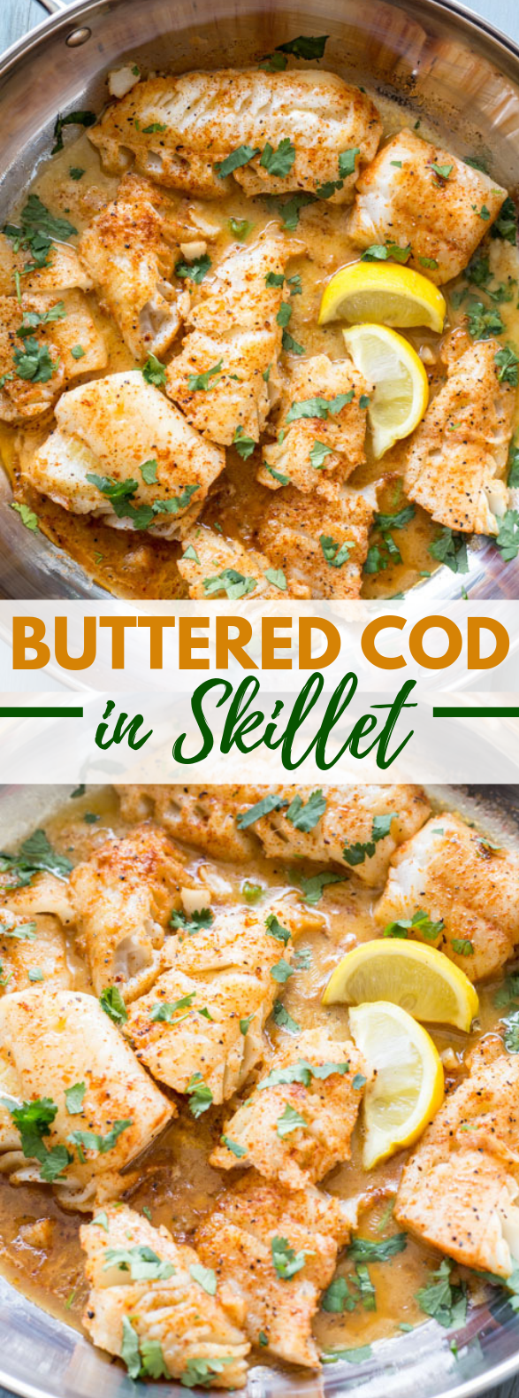 Buttered Cod in Skillet #dinner #fish Buttered Cod in Skillet #dinner #fish