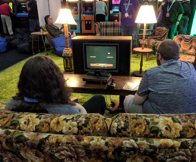 Portland Retro Game Expo Couch