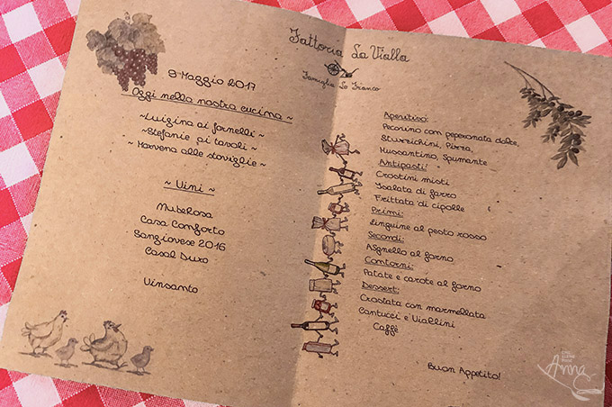 Menuekarte La Vialla Menuekarte La Vialla