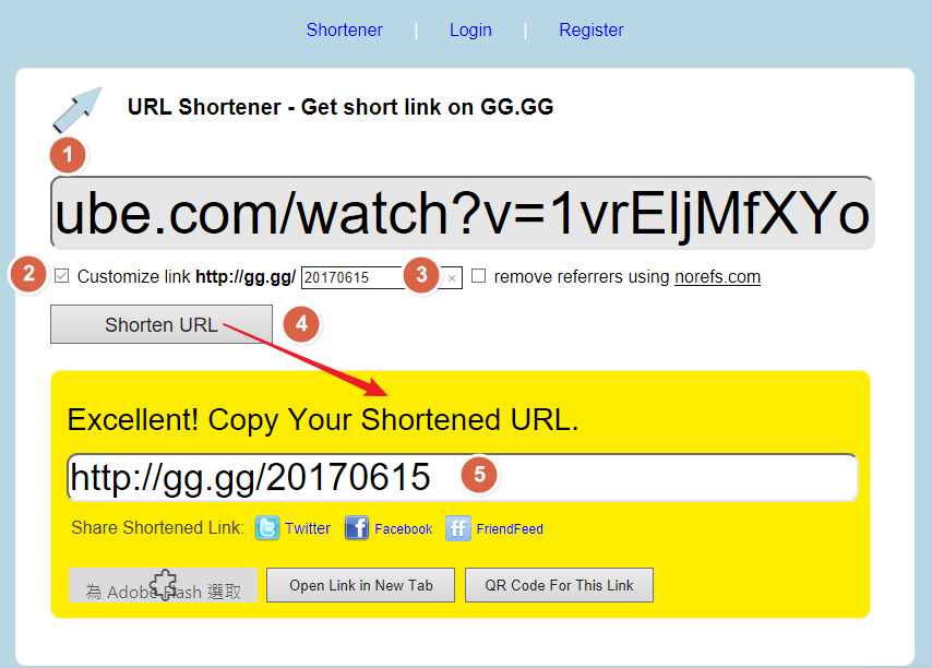 gg.gg 短址服務，不只產生短址，更可以自訂短址，讓你的短址更好記住！
