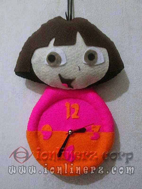 Jam Dinding Flanel Karakter Kartun Boneka Dora The Explorer Jam Dinding Flanel Karakter Kartun Boneka Dora The Explorer