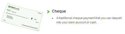 Payment methods on Inbox pounds