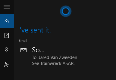 Cara mengkirim Email dengan Cortana Windows 10