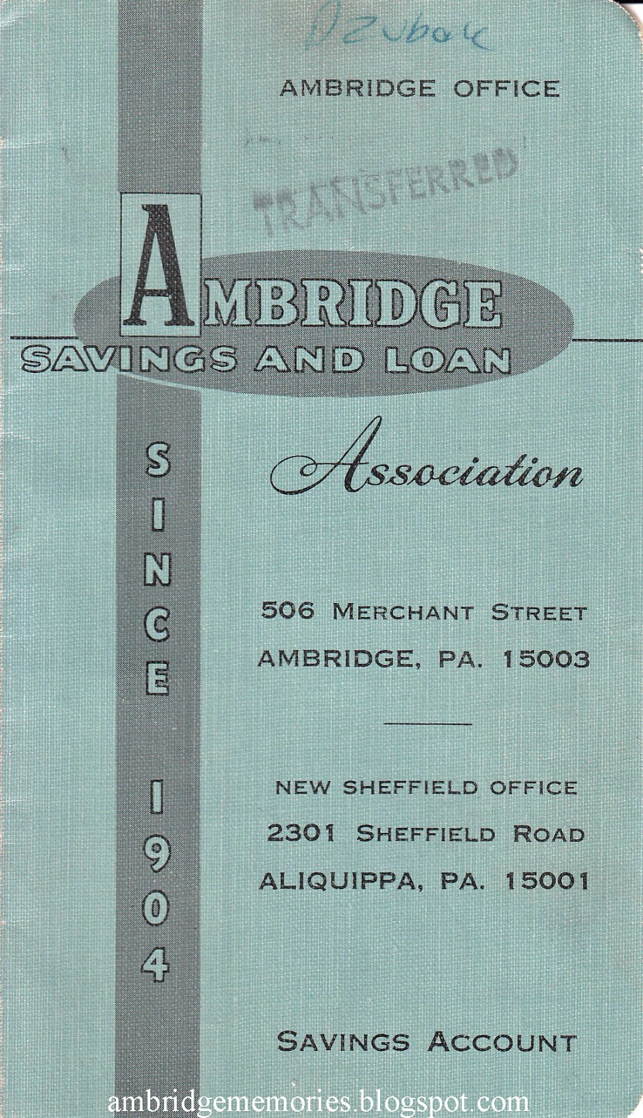 Ambridge Memories: Ambridge memorabilia: Ambridge Savings ...