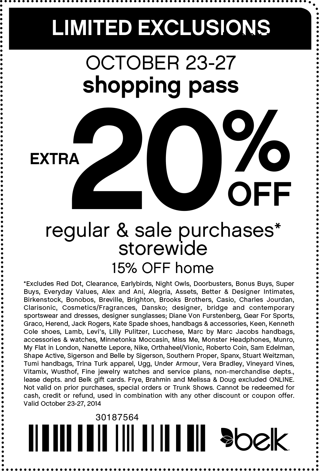Belk coupons for perfume