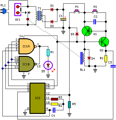 A Bedside Lamp Timer Circuit Diagram - The Circuit